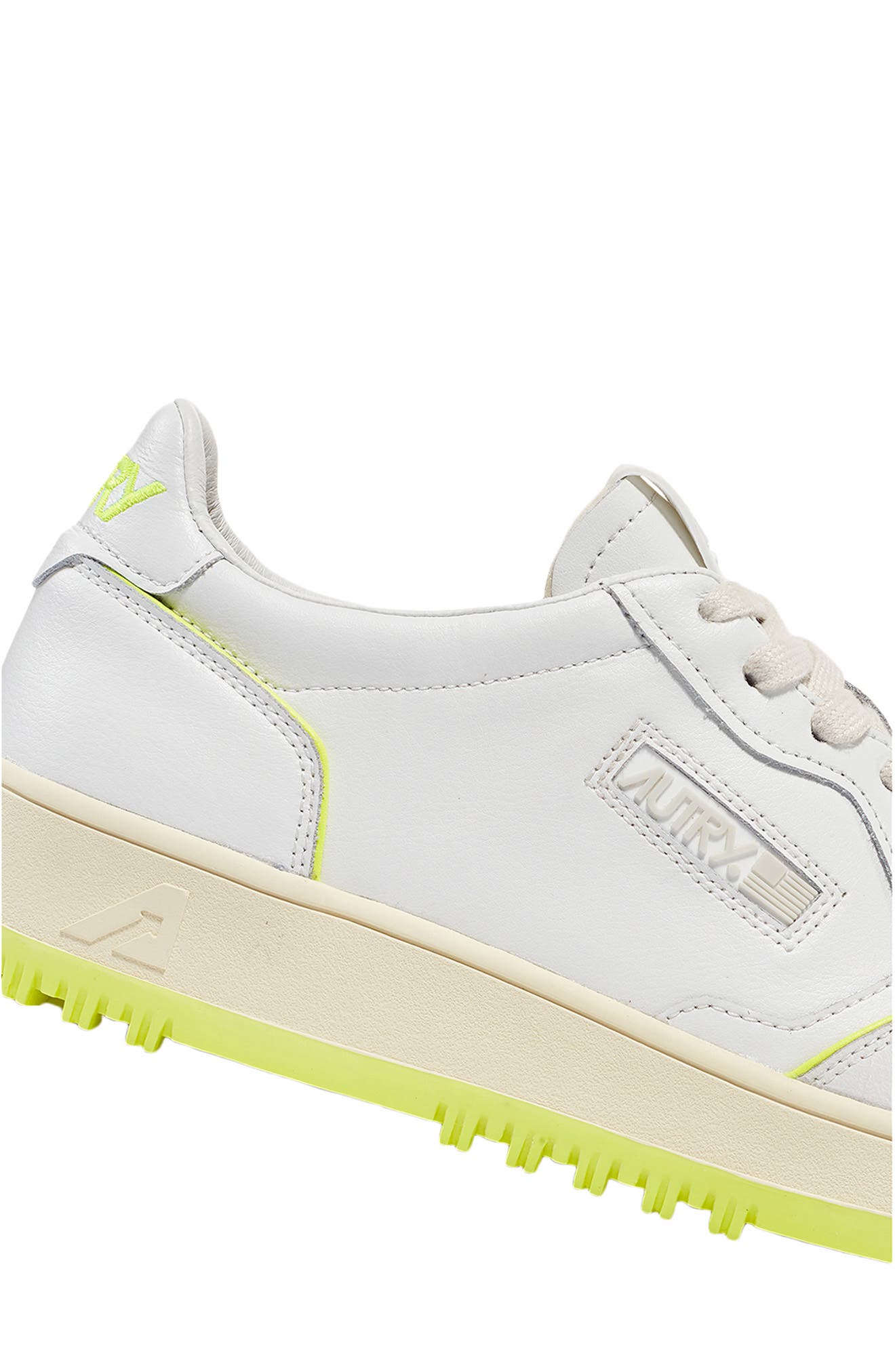 AUTRY Golf Low Top Sneaker, Alternate, color, Golf/Leather Wht/Fl Yllw