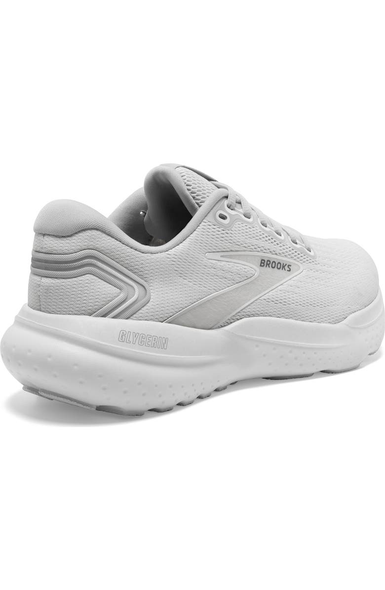 Brooks Glycerin 21 Running Shoe, Alternate, color, White/ White/ Grey