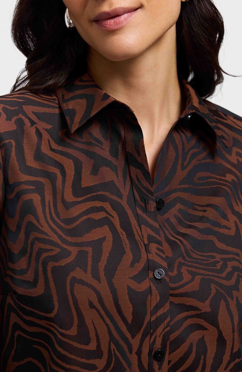 Foxcroft Hampton Print Button-Up Shirt, Alternate, color,