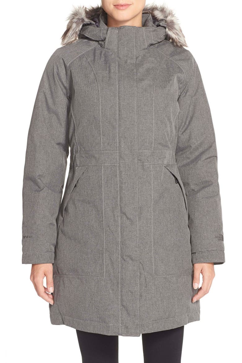 'Arctic' Parka with Removable Faux Fur Trim Hood, Main, color, GRAPHITE GREY