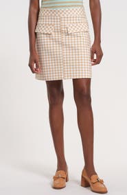 Isaac Mizrahi New York Gingham A-Line Skirt