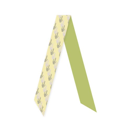 Lost Pattern Nyc Lost Pattern X Nybg "oasis Charms" Silk Skinny Scarf In Green