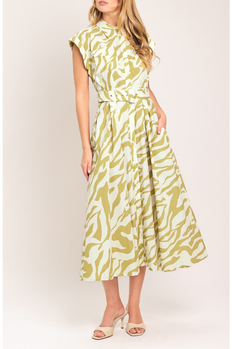 Belted Shirtdress, Alternate, color, IVORY TAUPE