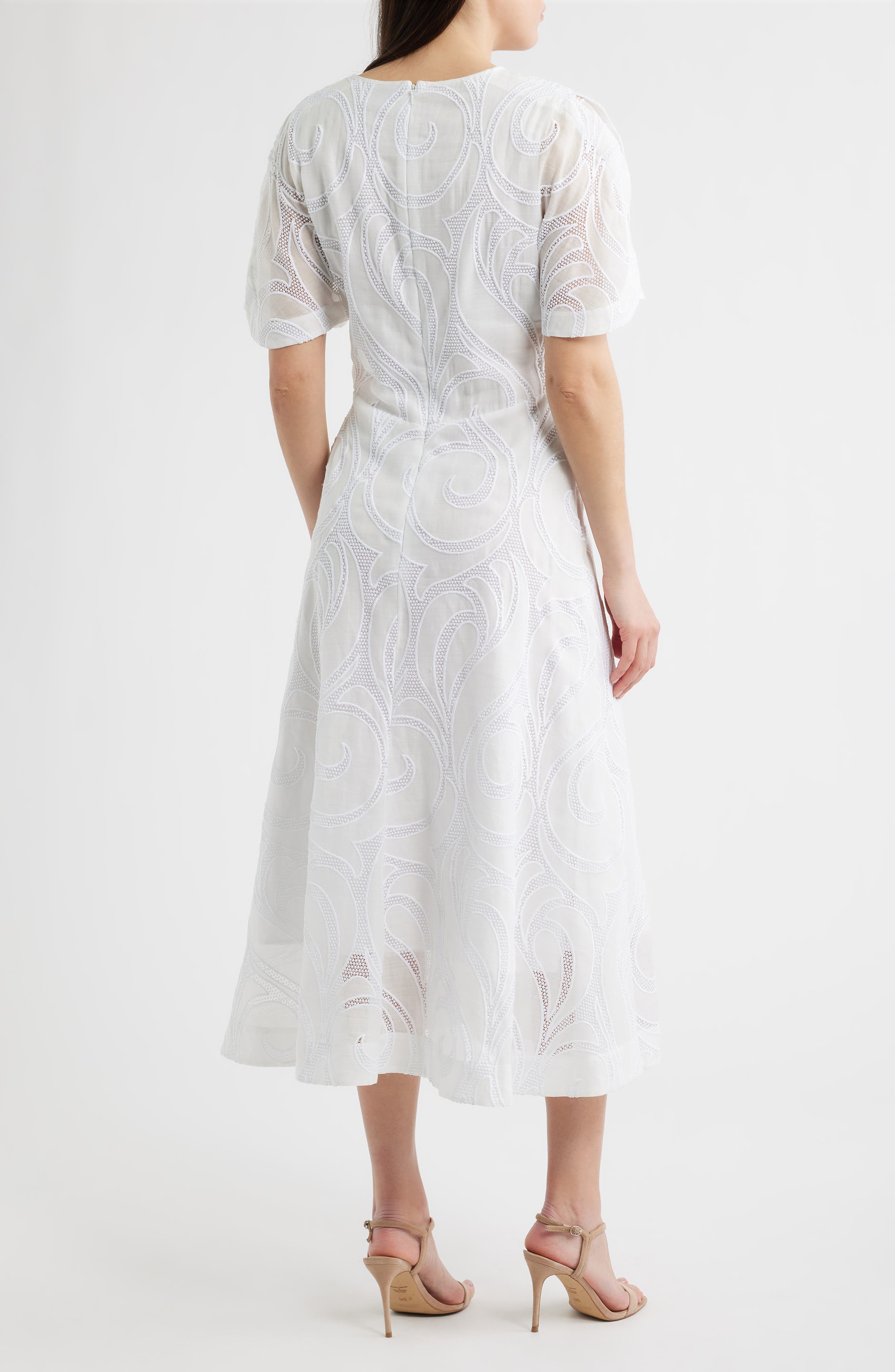 Denazal Embroidered Midi Dress - image 2