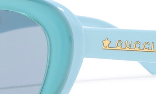 Gucci 54mm Cat Eye Sunglasses In Blue