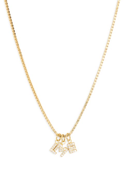 Custom Mini Initial Charm Necklace