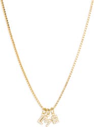 THE SIS KISS Custom Mini Initial Charm Necklace