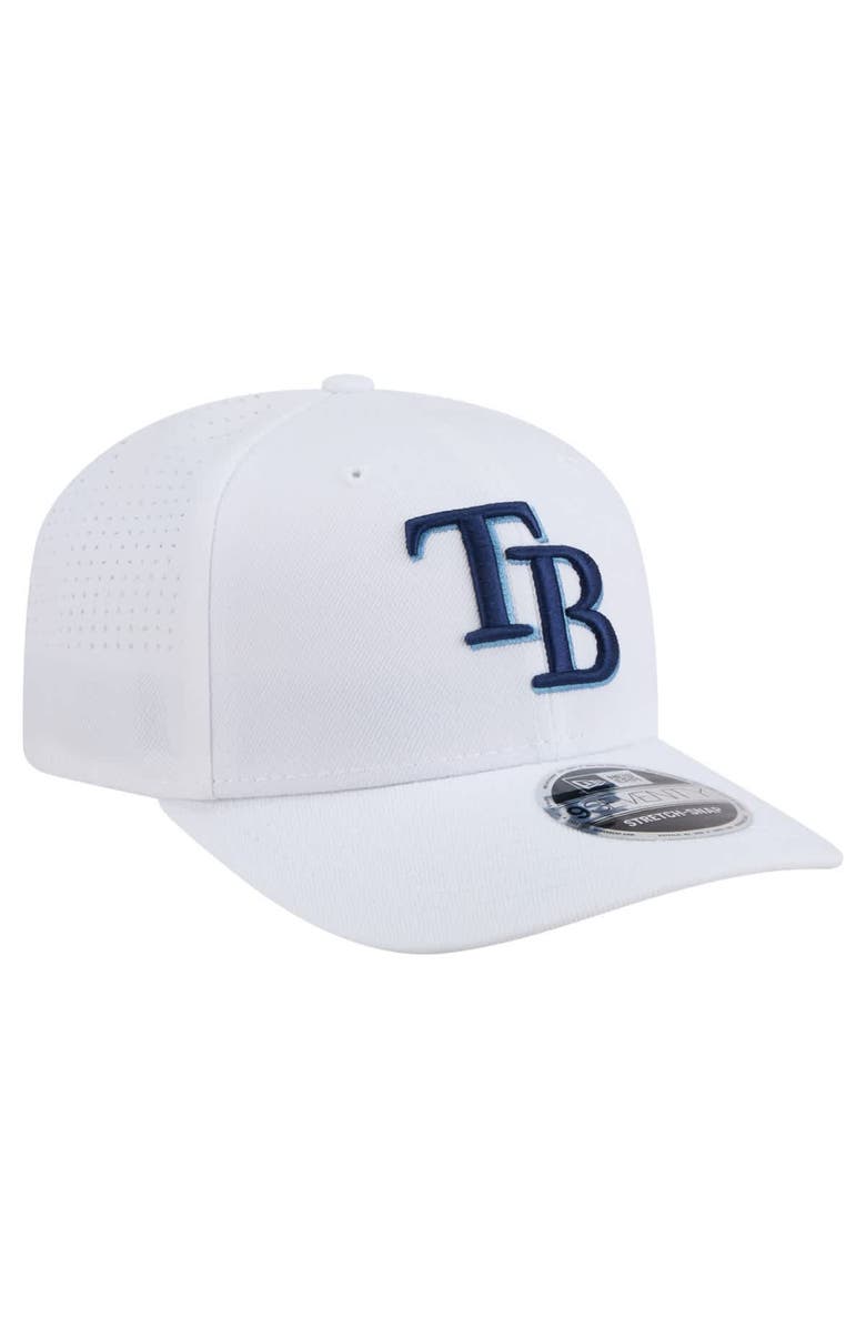 New Era Men's New Era White Tampa Bay Rays COOLERA 9SEVENTY Adjustable Hat, Alternate, color, White