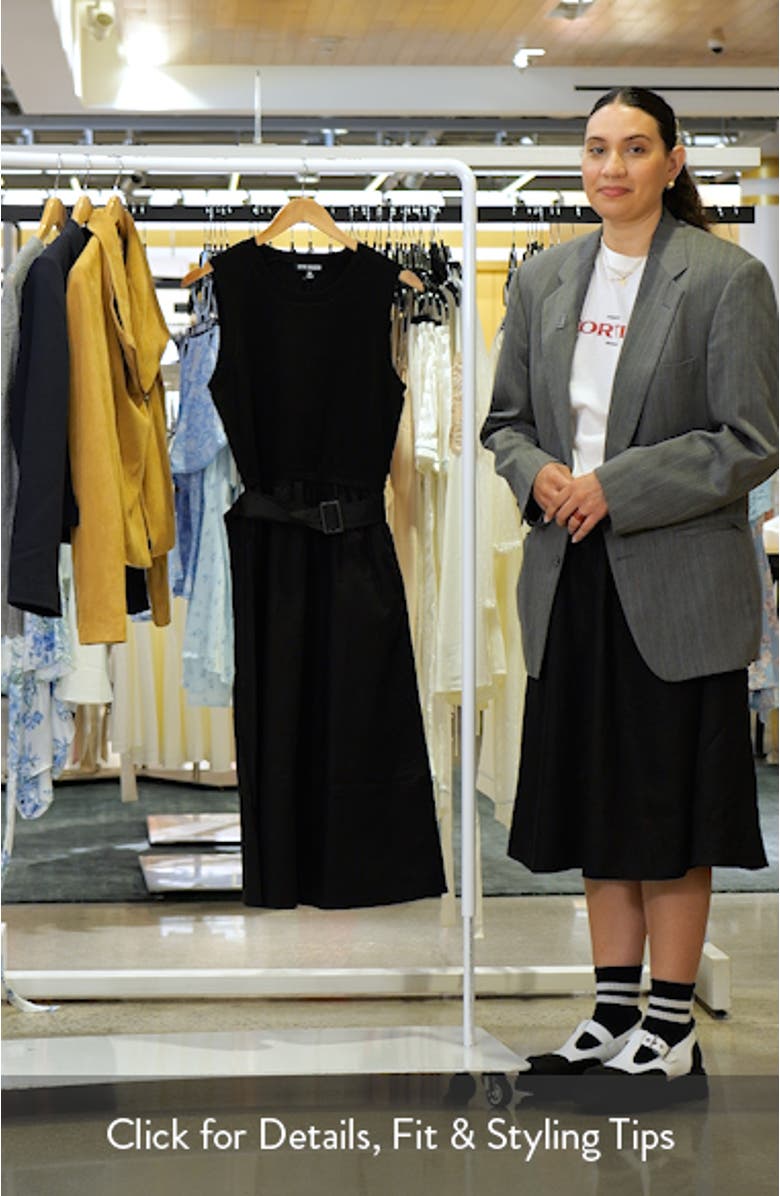 Rhodes Mixed Media Midi Dress, sales video thumbnail