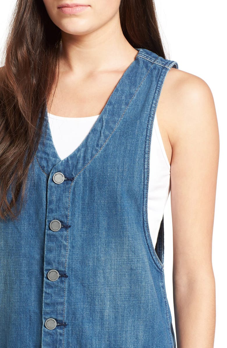 BLANKNYC Button Front Denim Dress, Alternate, color,