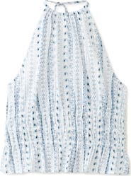 MANGO TEEN Printed Cotton Halter Top