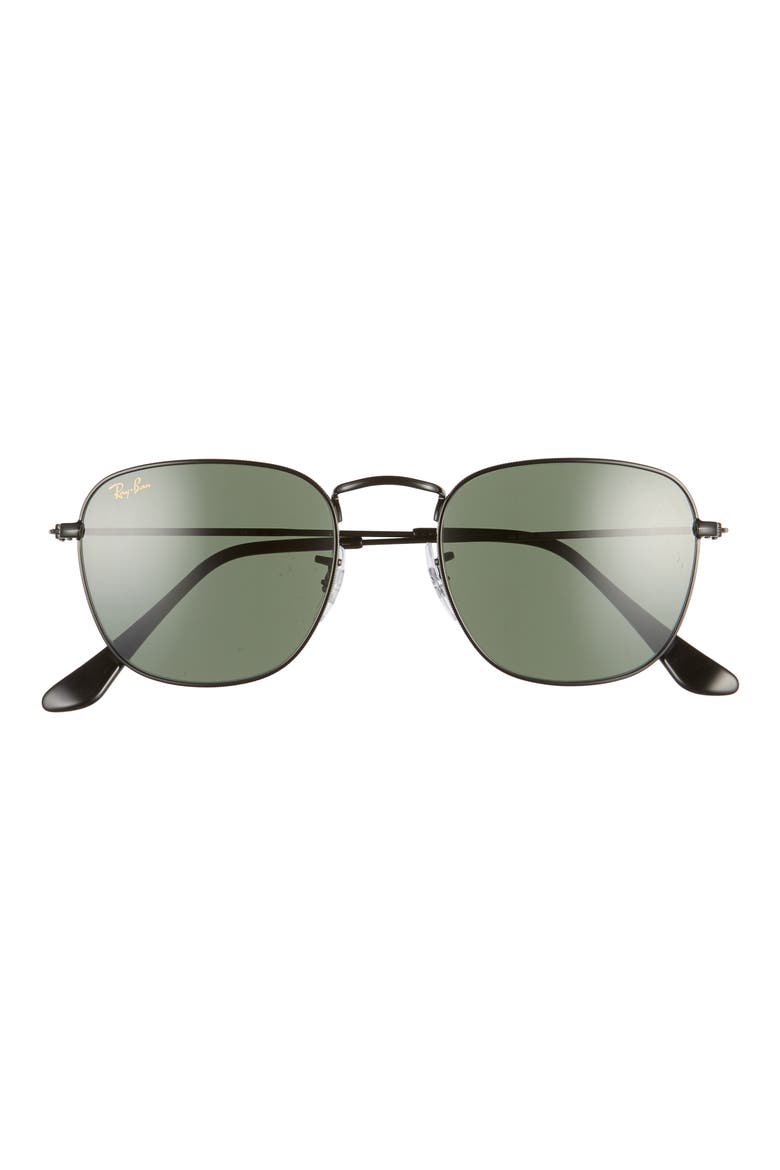 51mm Square Sunglasses, Main, color, BLACK/ GREEN SOLID