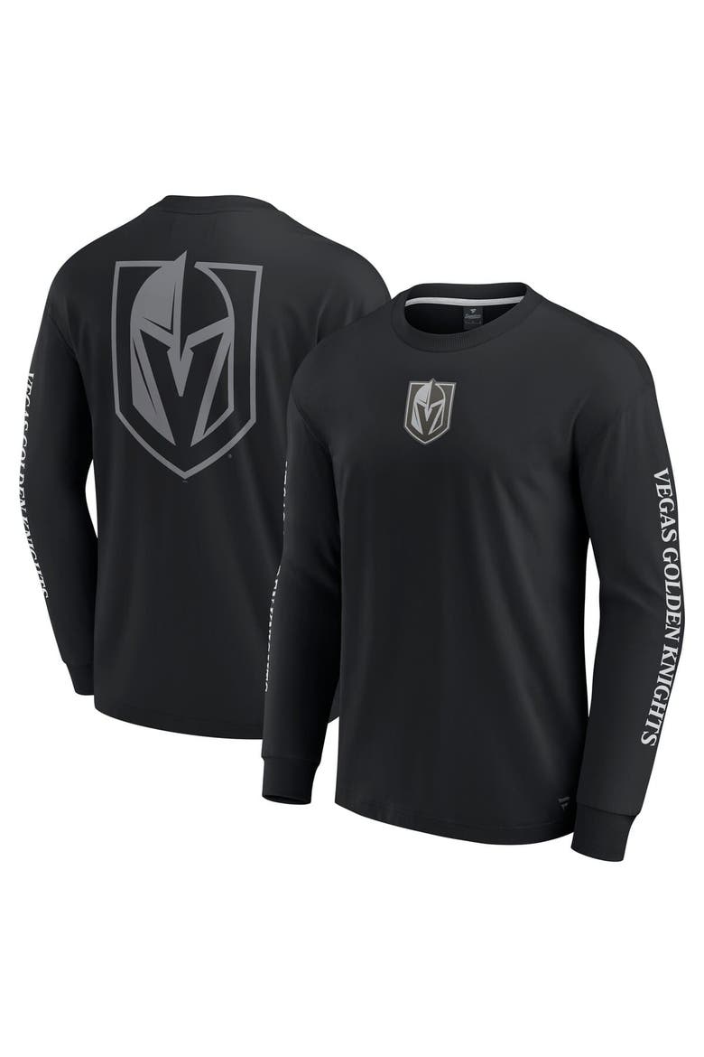 Men's Fanatics Black Vegas Golden Knights Elements Strive Long Sleeve T-Shirt, Main, color, Black