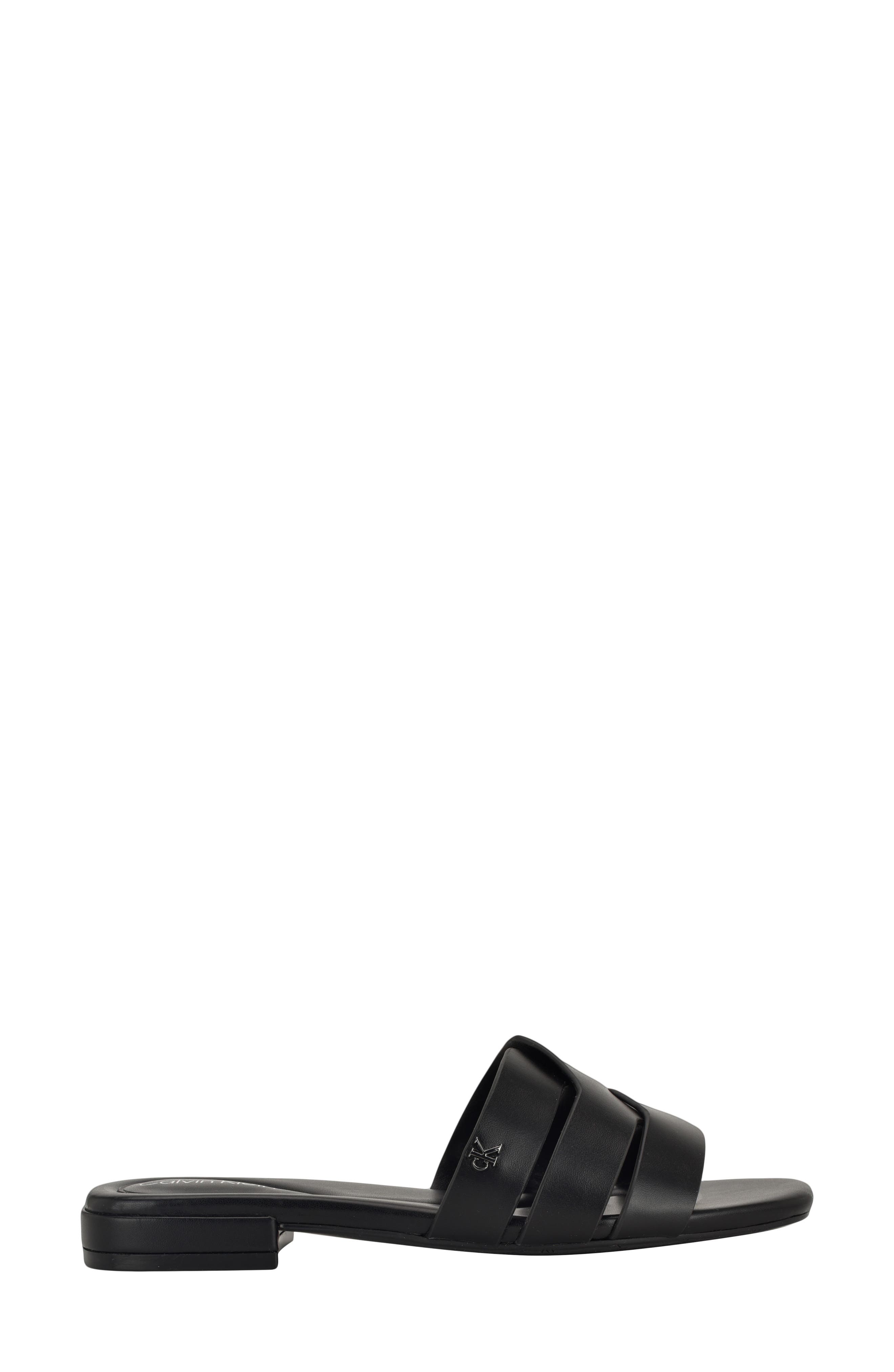 Calvin Klein Tisha Slide Sandal, Alternate, color, Black