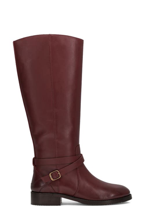 Frye Melissa Button Knee High Riding Boot In Burgundy