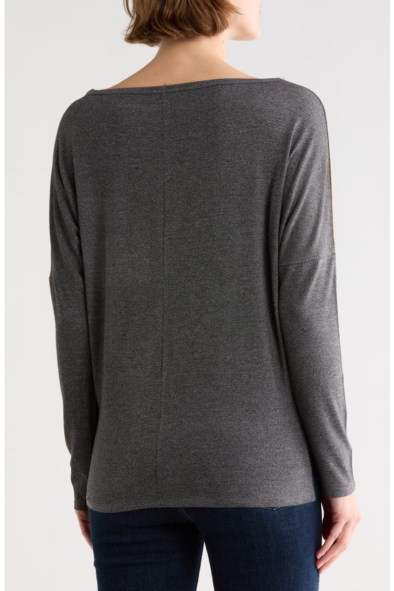 Stripe Boat Neck Sweater, Alternate, color, CHARCOAL/ BLUE/ BROWN