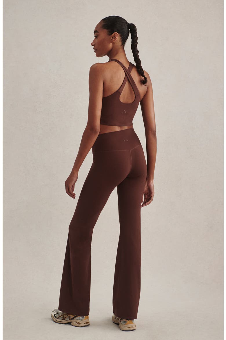 Always High Waist Flare Leggings, Alternate, color, MAHOGANY