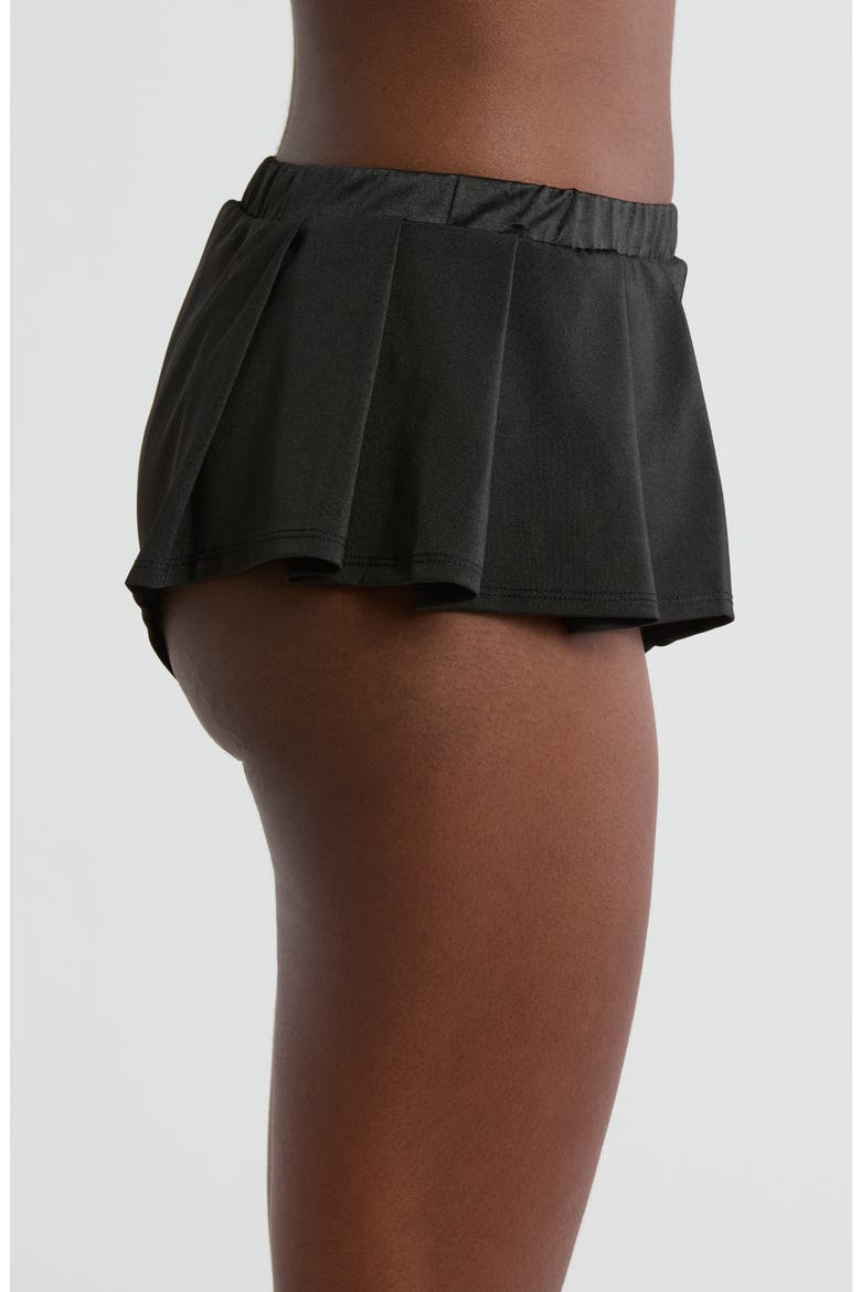 Skirted Boyshorts, Alternate, color, BLACK