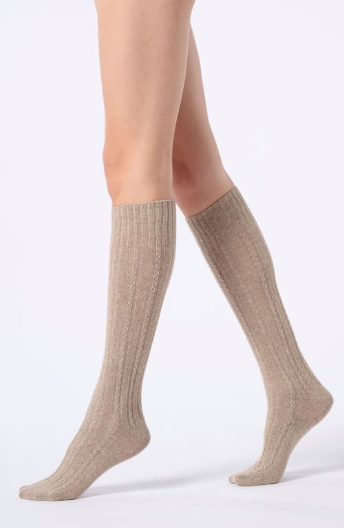 Oroblu Nancy Wool & Cashmere Blend Knee High Socks In Brown
