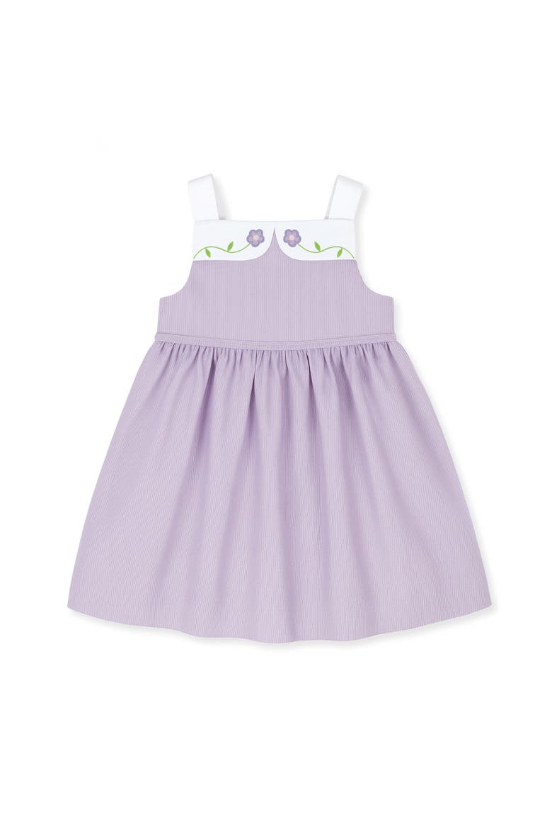 Pincord Dress with Flowers, Main, color, Lavender/White