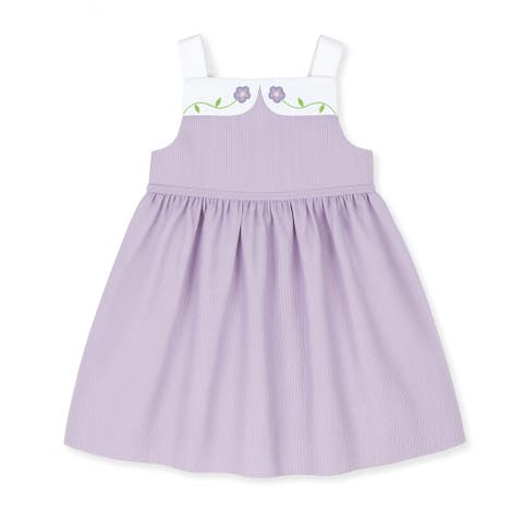Pincord Dress with Flowers (Toddler, Little Kid)
