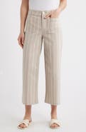 CITY BLUES Stripe Crop Wide Leg Pants