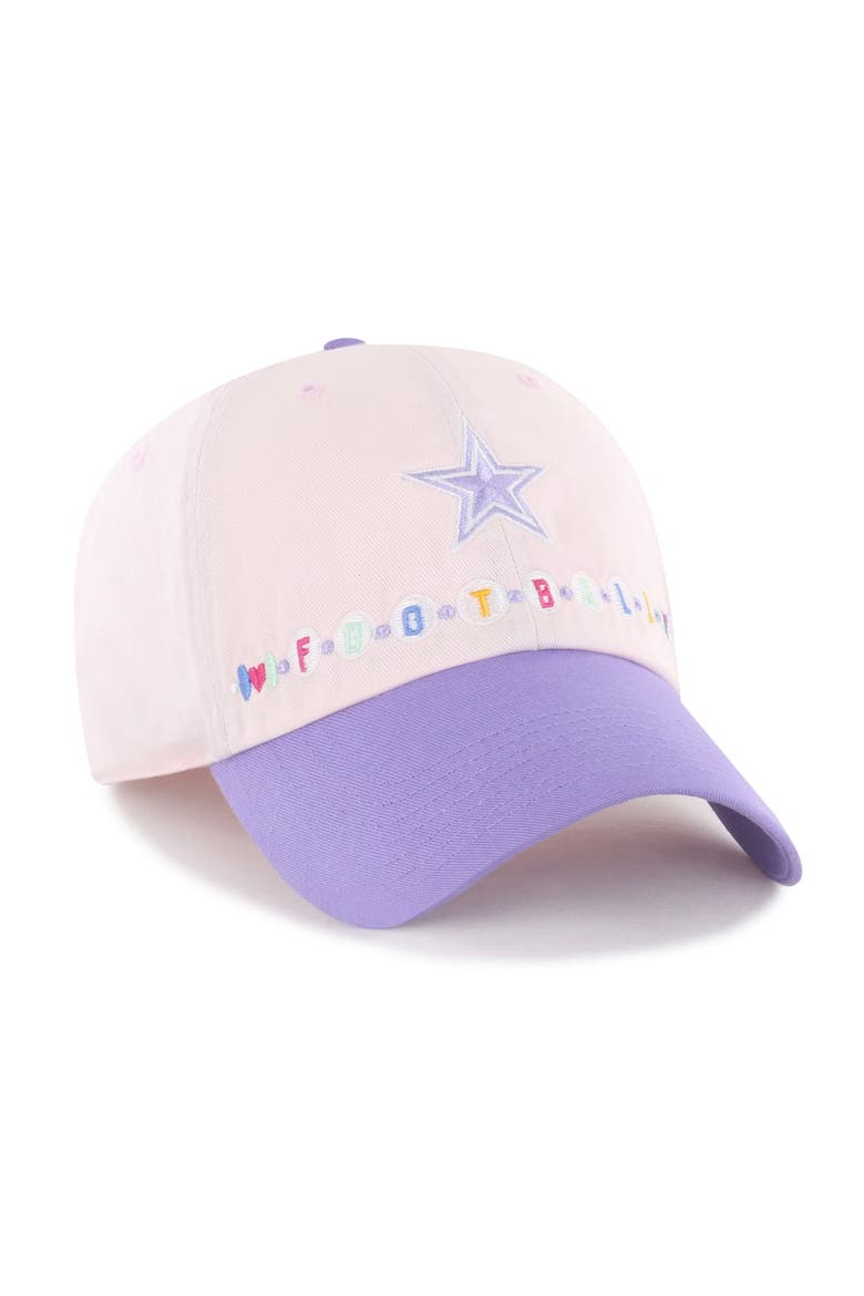 Youth '47 Pink/Purple Dallas Cowboys Friendship Bracelet Clean Up Adjustable Hat, Alternate, color, Pink
