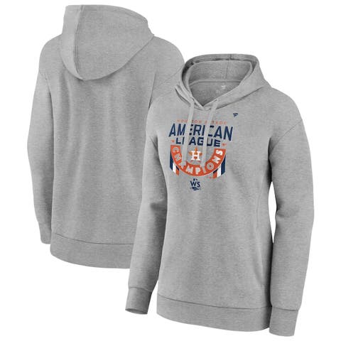 Women's Fanatics Branded Heather Gray Houston Astros 2022 American League Champions Locker Room Pullover Hoodie