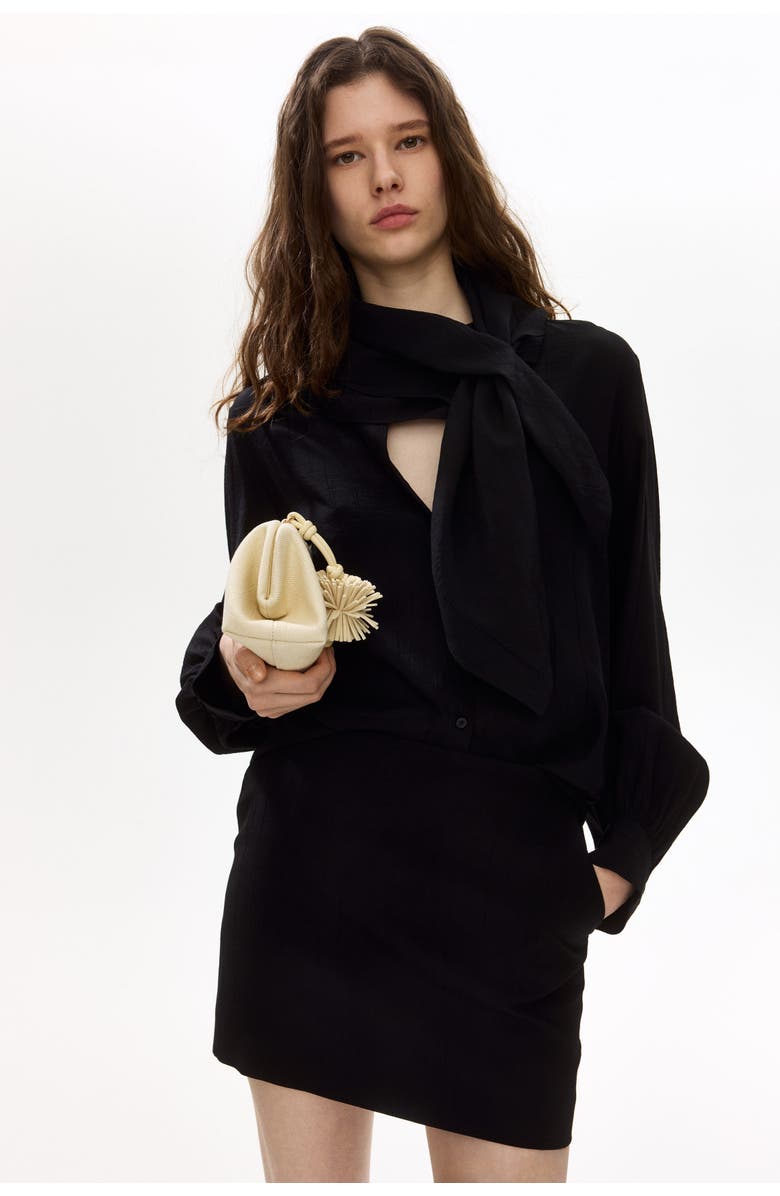H&M Mini Skirt, Alternate, color, Black