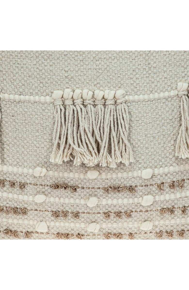 PARKLAND COLLECTION Taj Transitional Ivory Throw Pillow, Alternate, color, Ivory