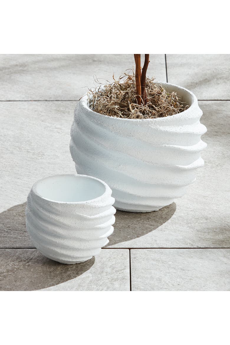 Echols Flowerpot Planters, Set of 2, Alternate, color, White