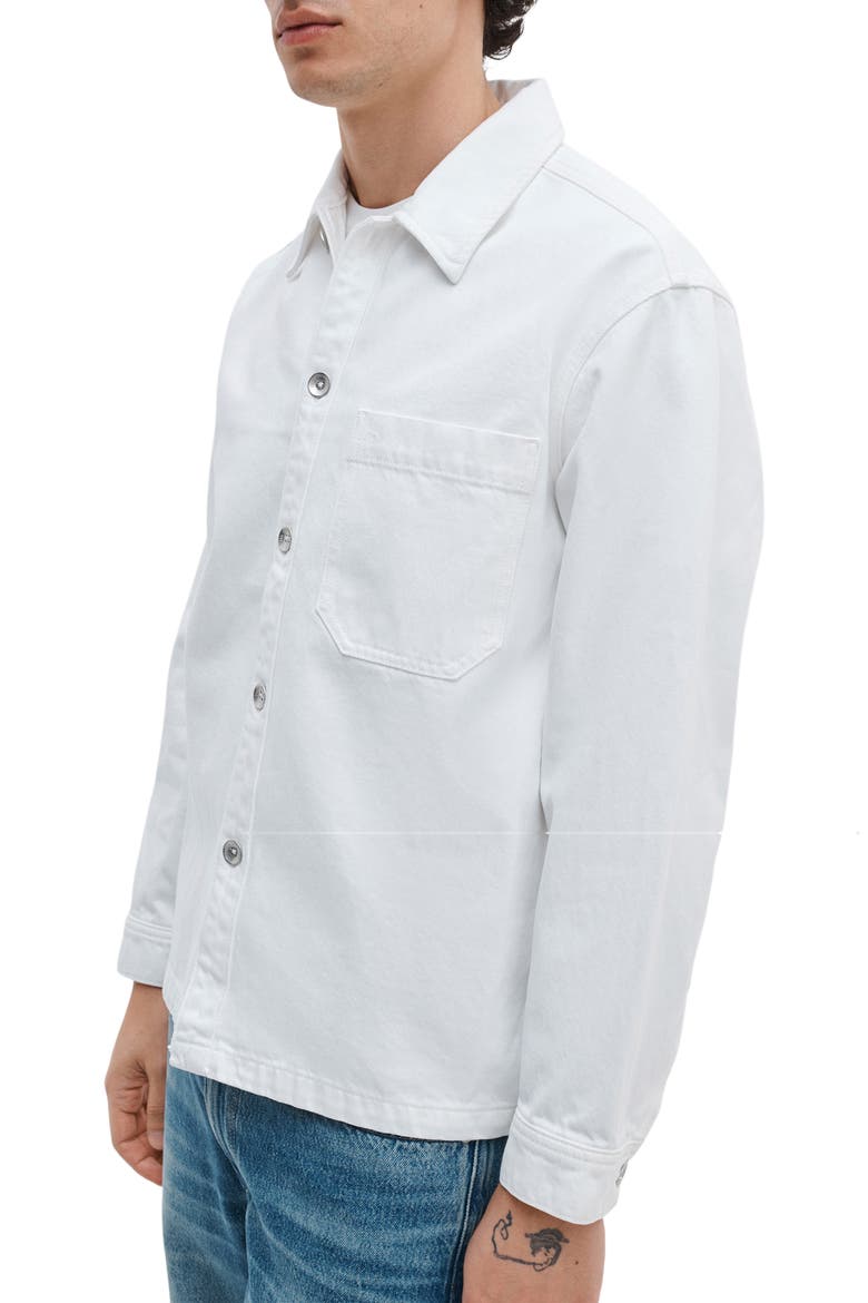 Astor Cotton Overshirt, Alternate, color, WHITE RINSE