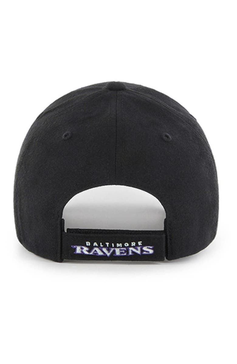 '47 Men's '47 Black Baltimore Ravens MVP Adjustable Hat, Alternate, color,