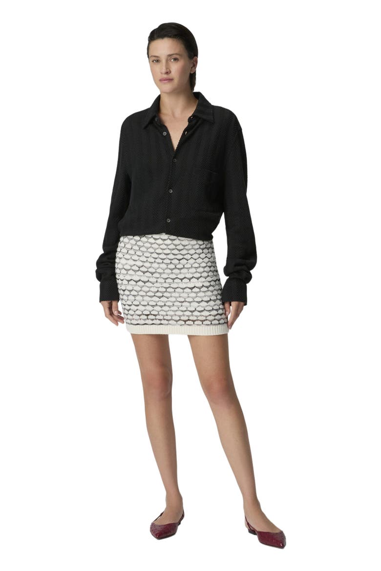 Mini Skirt In Cashmere And Viscose, Main, color, White