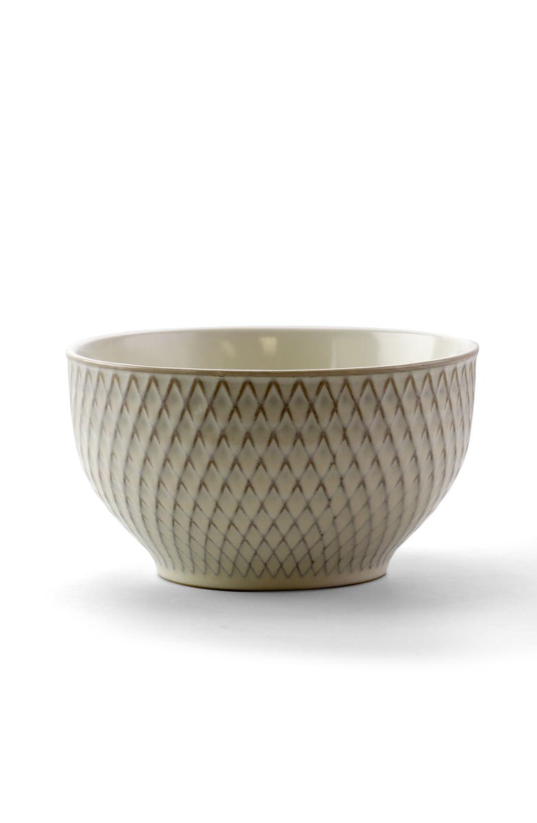 Elama Market Finds 16 Piece Round Stoneware Dinnerware Set, Alternate, color, White