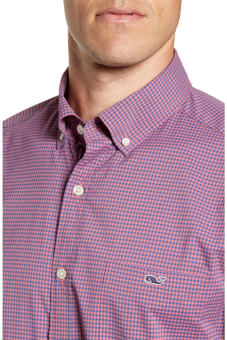 Tucker Classic Fit Check Button-Down Performance Shirt, Alternate, color, MARINER