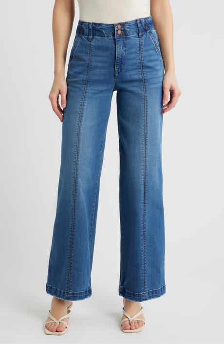Emma Skyrise Seamed Wide Leg Jeans