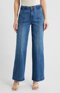 Wit & Wisdom Emma Skyrise Seamed Wide Leg Jeans