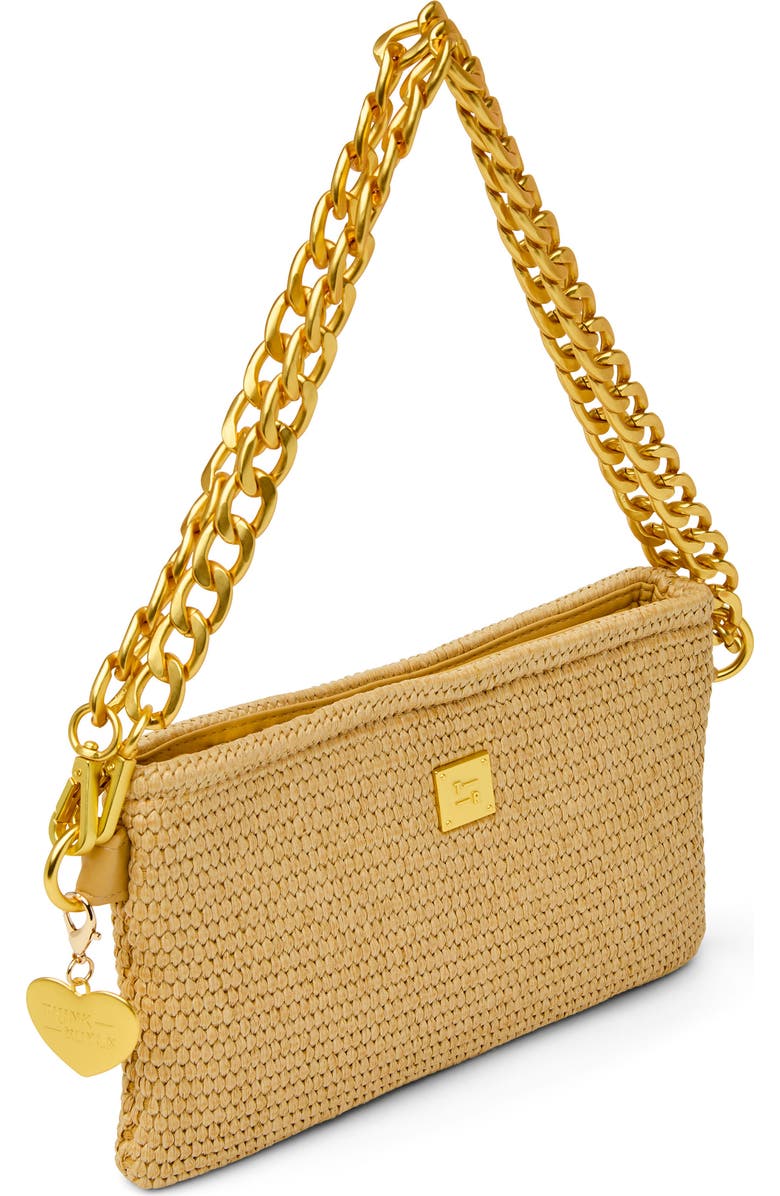 THINK ROYLN Fame Woven Raffia Crossbody Bag, Alternate, color, Dune Raffia