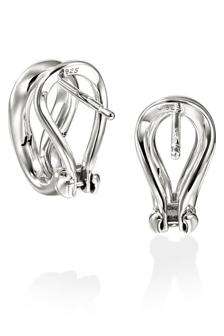 Surf Sterling Silver Hoop Earrings, Alternate, color, SILVER
