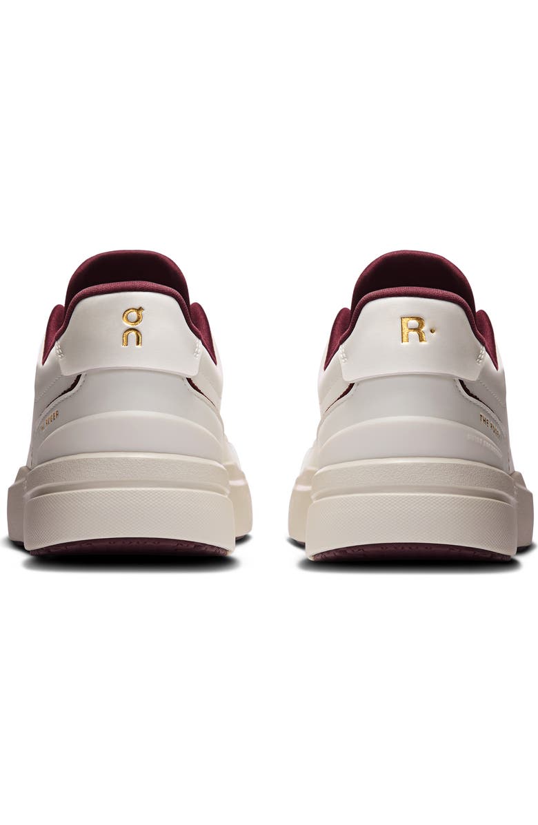 On THE ROGER Centre Court Tennis Sneaker, Alternate, color, Ivory/ Maroon