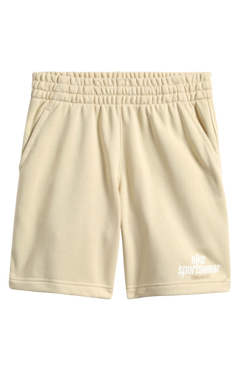 Nike Kids' Sportswear Club Big Kids' French-Terry Shorts, Main, color, Light Khaki/ Beige/ Sail