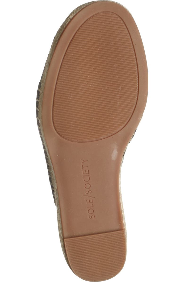 Sole Society Caleena Genuine Calf Hair Wedge Slide Sandal, Alternate, color,