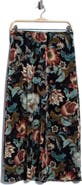 T Tahari Floral Stretch Velvet Midi Skirt