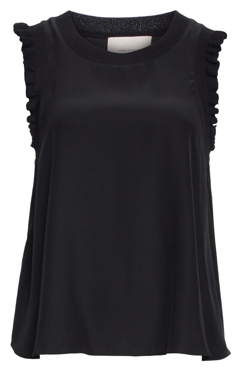 Cinq à Sept Lenore Silk Blouse, Alternate, color, Black