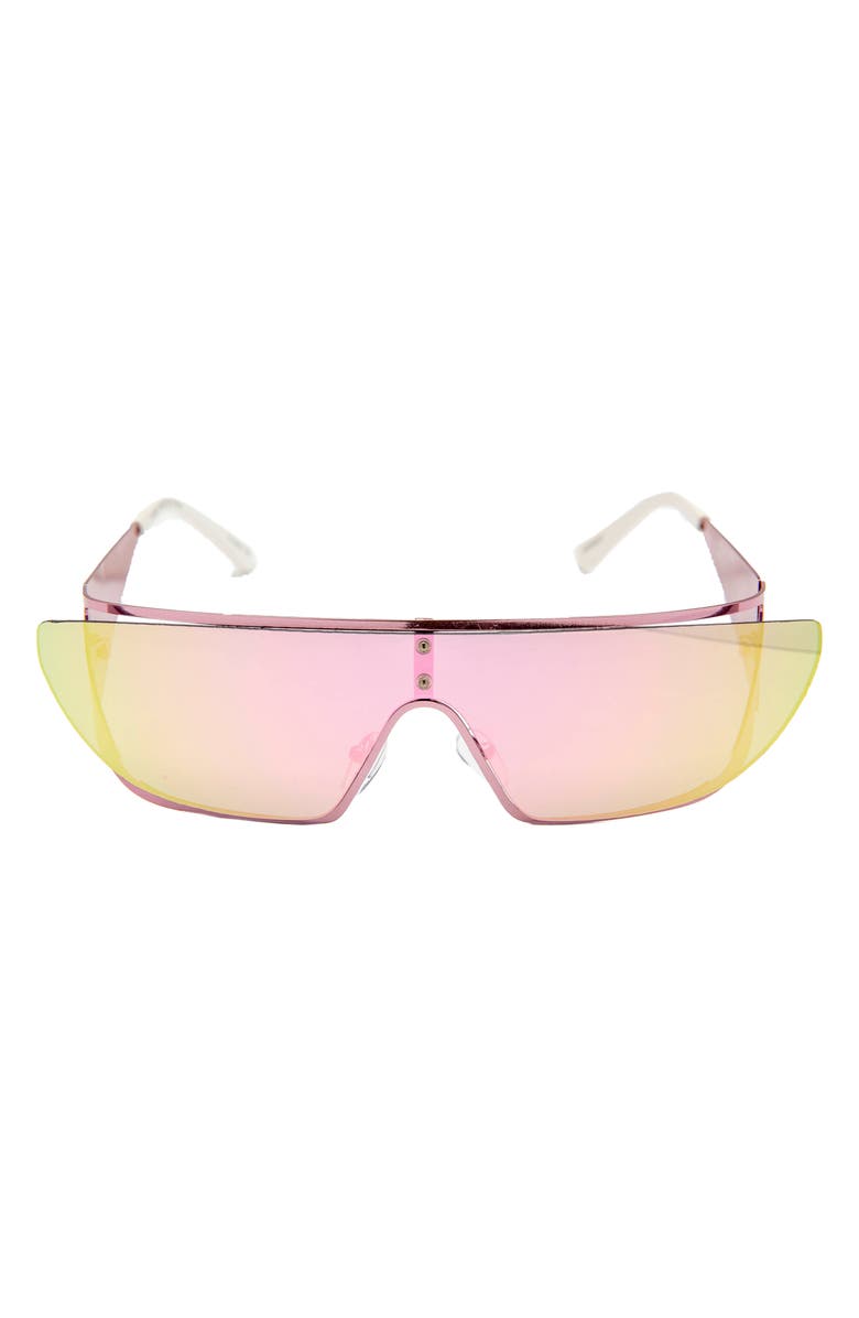 Rad + Refined Flat Top Shield Sunglasses, Main, color, 