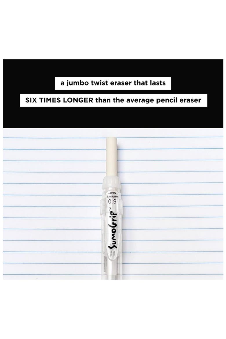SumoGrip Ergonomic Mechanical Pencil, 0.9 mm, Clear, 3 Pack., Alternate, color, Multicolor