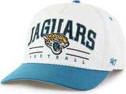 '47 Men's '47 White/Teal Jacksonville Jaguars Roscoe Two-Toned Hitch Adjustable Hat