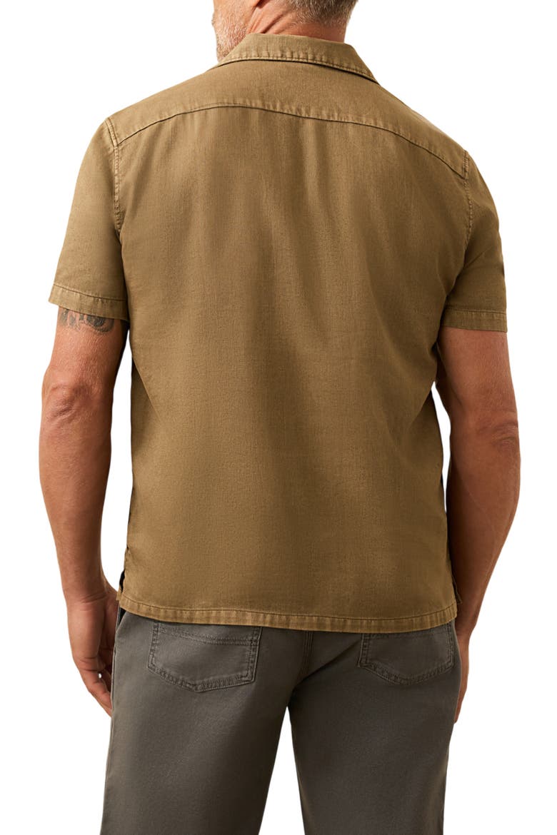 Hemp Blend & Organic Cotton Camp Shirt, Alternate, color, TIMBER