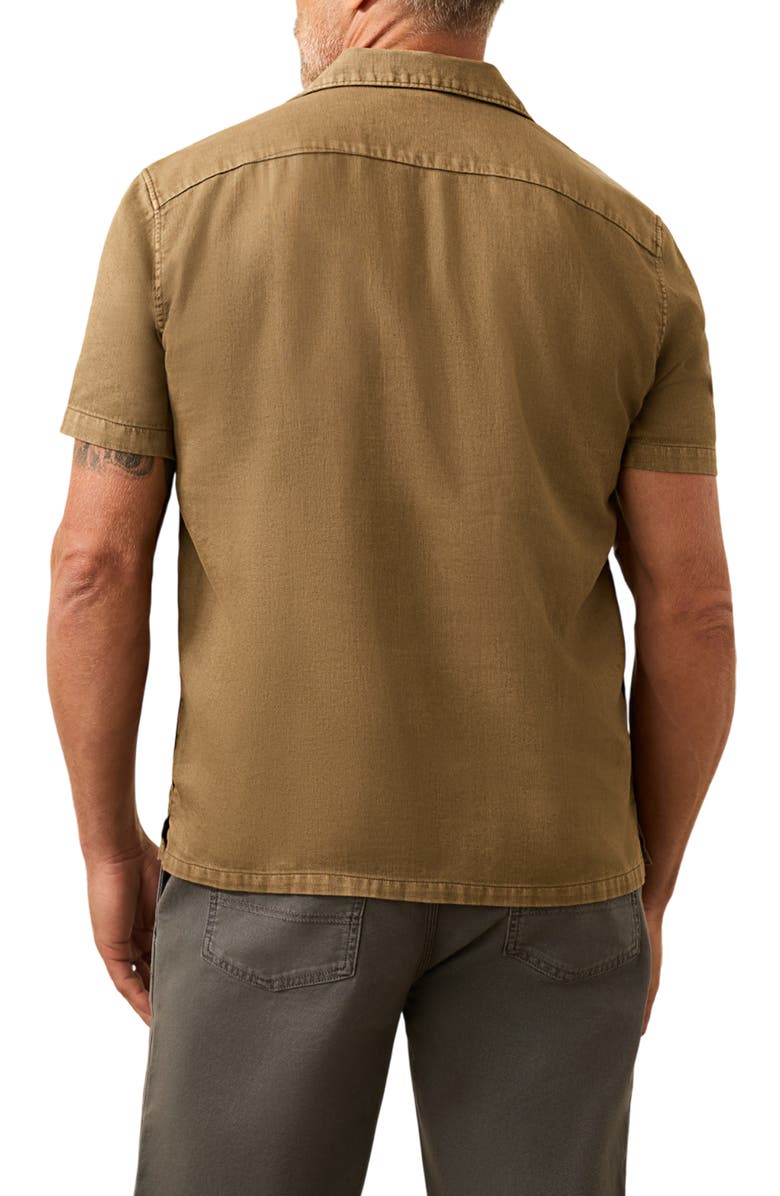 Faherty Hemp Blend & Organic Cotton Camp Shirt, Alternate, color, Timber